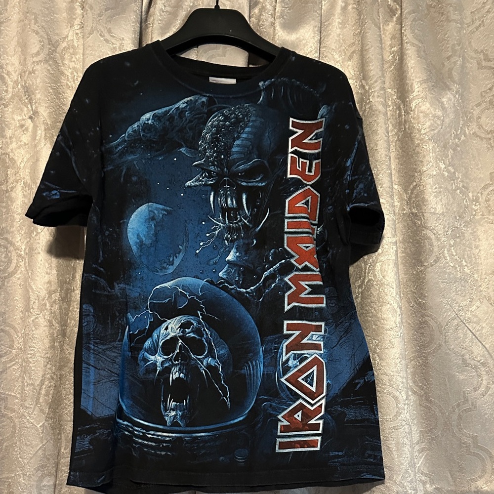 Iron Maiden Black and Blue Graphic Tee